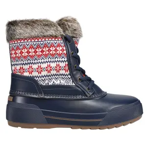 Easy Spirit Womens Ice Queen Graphic Duck Snow Casual Boots Ankle - Blue