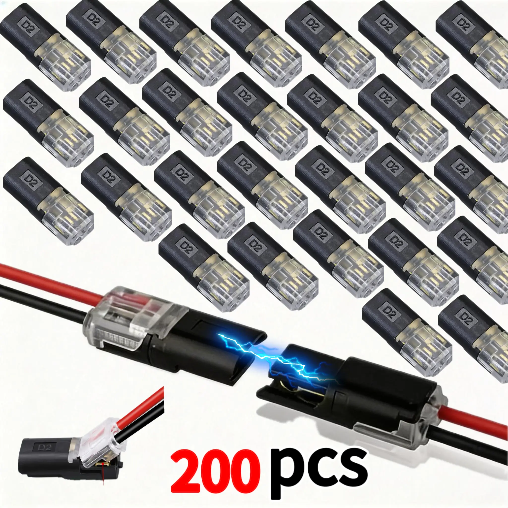 Brass Quick Wire Splicing Connector, 6mm Thin, 22-18 AWG, 10A, No Twist No Solder, Suitable for LED Light Strips, Brass Connectors, Quick Connectors