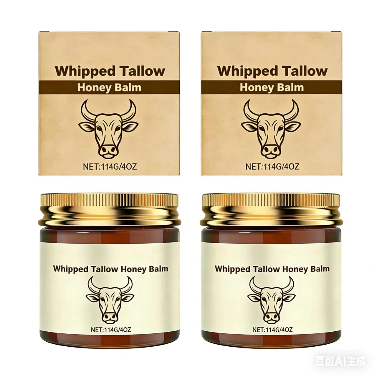 #SummerVibes WoodSleep Whipped Grass-Fed Beef TallowHoney Balm 4 Oz Moisturizing Cream forSoft Smooth Skin Handmade All-NaturalMoisturizer Lavender Body Care Hydrating