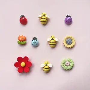 Cute Insect & Flower Design Fridge Magnet, Colorful Refrigerator Magnet, Personalized Fridge Sticker for Kitchen, Office, Whiteboard, Storage Cabinet, Decor