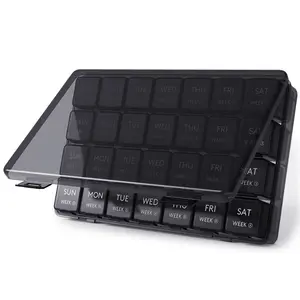 Lifewit Monthly Pill Organizer - 28 Day Pill Box with 4 Weeks One Month Pill Cases, Large Compartments for Vitamins, Fish Oils & Supplements