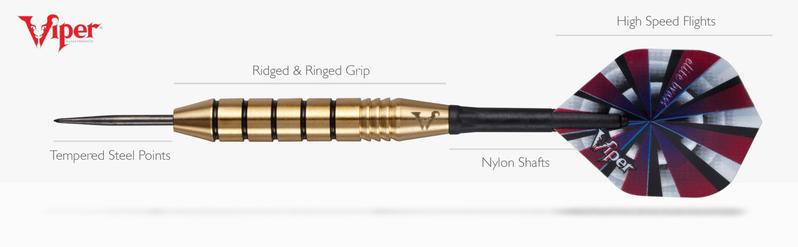 Viper Elite Brass Darts Steel Tip Darts 24 Grams