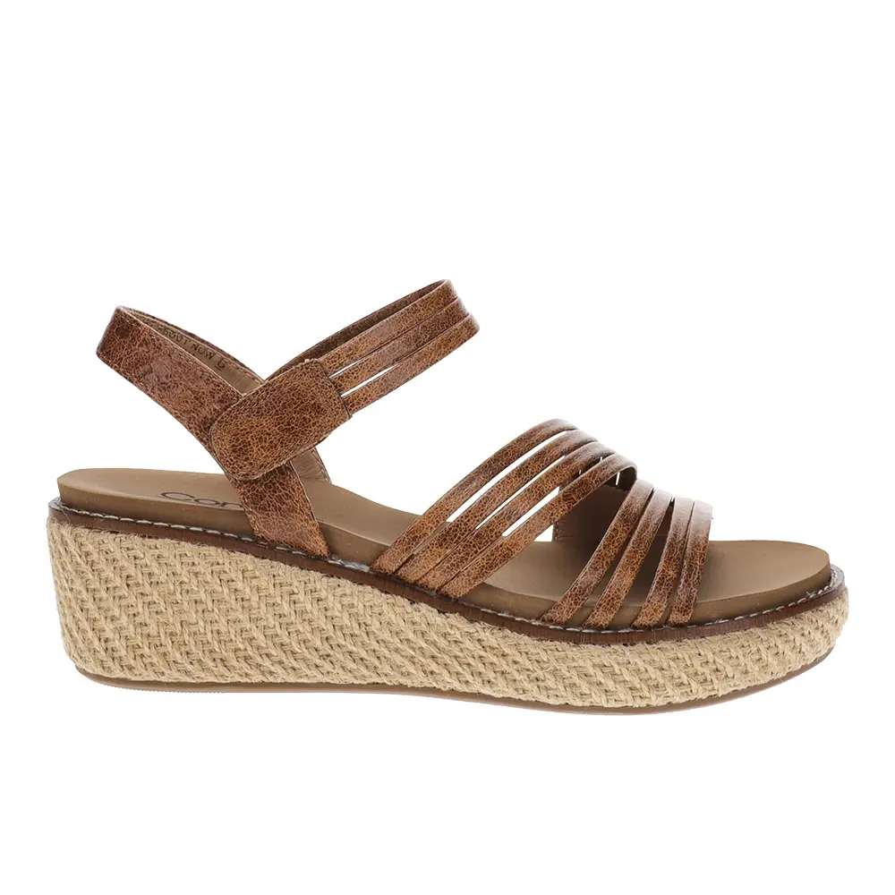 Corkys Womens What About Now Strappy Casual Sandals Casual Mid Heel 2-3" - Brown Corkys Womens What About Now Strappy Casual Sandals Casual Mid Heel 2-3" - Brown