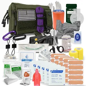 AQzxdc Tactical First Aid Kit, Trauma IFAK Medical Pouch with Tourniquet, Splint, Chest Seal & Israeli Bandage, Emergency Survival Gear for Camping, Hiking, Car and Outdoor Adventure