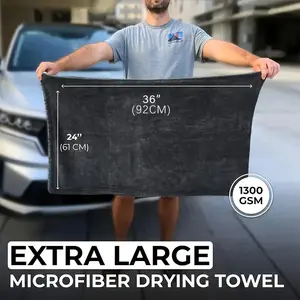 Microfiber Car Drying Towel 1300GSM  Extra-Large - Quick Dry, High Absorbency, Streak-Free, Soft Plush Texture for Detailing, Microfiber Towel