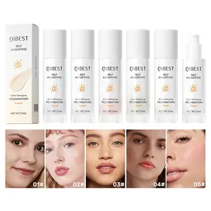 30ML Color-Changing Sunscreen Foundation, Five Colors Available, Spf30, Lightweight, Long-Lasting, Perfect for Daily Use