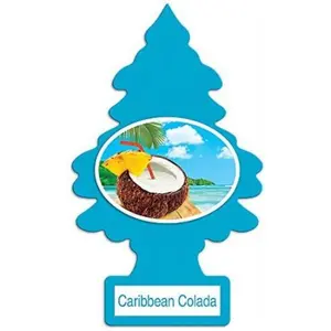 5x Little Trees Caribbean Colada Hanging Air Freshener | Long Lasting Scent for Your Car | Premium Car Freshener & Odor Eliminator | Essential Car Accessory 1ct