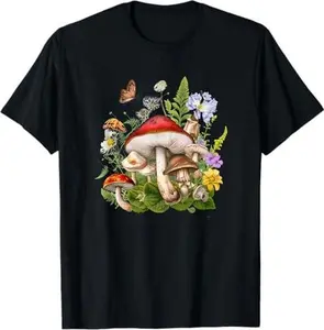 Nature Forest Garden Aesthetic Cottagecore Clothes Mushroom T-Shirt