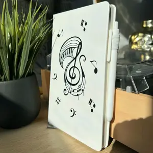 Treble Clef Music Journal - Ideal for Music Lovers - Compact Design with Music Notes & Treble Clef Design