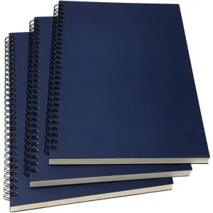 B5 Spiral Notebook/Spiral Journal Unruled, 100gsm Thick Blank Paper & Hard  Cover, 65 Sheets (130 Pages), 3-Pack, 10.5" x 7.2", Blue