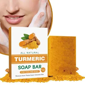 Foam Turmeric Granules Soap Moisturizing Exfoliating Facial Body Wash Suitable for All Skin Types, Hydrating Cleanser for Face and Body