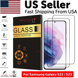 Tempered Glass Screen Protector for Samsung Galaxy S22, S23 Plus, S23 Ultra - 1-3 PACK, Durable Fingerprint-Resistant Cover for Mobile Devices with Cleaning Cloth & Easy Installation Kit