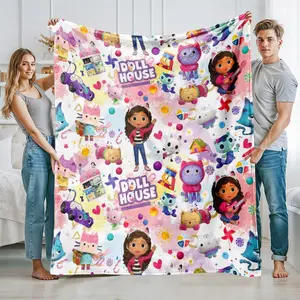 Cartoon Pattern, All-Seasons Ideal Gift for Boys Girls Men Women, Multifunctional Bed Sofa Chair Decor, High-Quality Camping Blanket, Soft Cozy Blanket