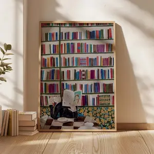 [UNFRAMED POSTER] Library Poster, Reading Room Wall Art, Book Lover Print