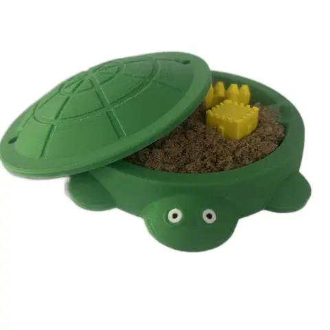 3D Printed Turtle Table Top Sand Box - 5 Inch Round with Accessories tabletop miniatures with eyes Decor animal figurine office desk