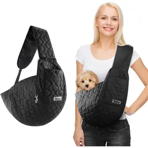 Sling for Small Dogs, Front  Sling Carrier, Padded Adjustable Pet Soft Carrier with Adjustable  Strap, Travel Safety Harness Machine Washable for Small Cats Puppy Outdoor