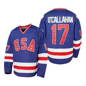 Hockey Jersey of USA 1980 Olympic Team Ice Hockey Jerseys Stitched Letters and Numbers S-XXXL
