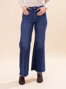 Risen Tummy Control Mid Rise Wide Jeans | 0-3X