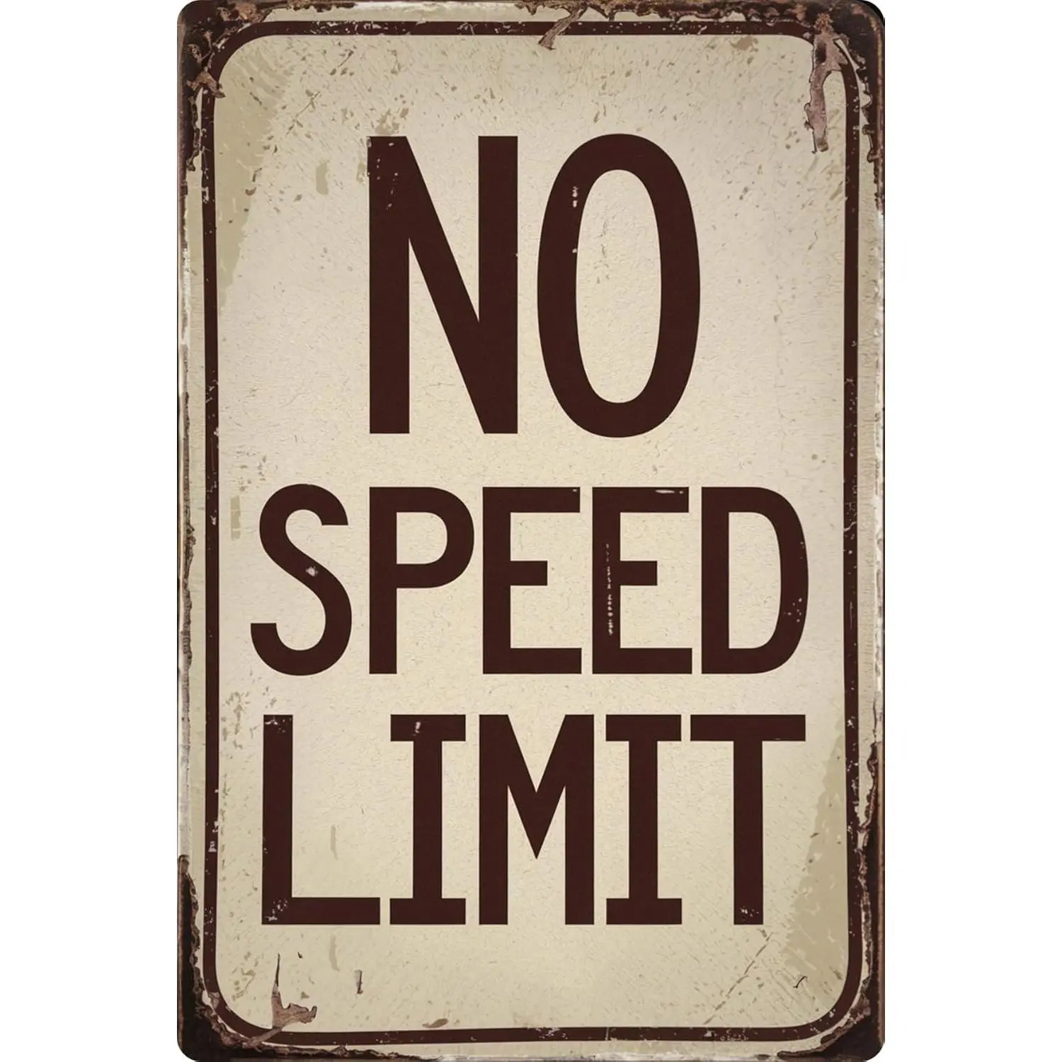 Street Signs For Bedroom Car Wall Decor Grunge Room Decor Vintage Room Decor No Speed Limit Signs Vintage Reproduction Funny Garage Man Cave Metal Sign 8x12 in