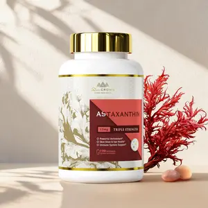 Dr. CROWN Astaxanthin 12mg Premium Antioxidant Supplement for Skin, Eye, Brain & Heart Health - 120 Softgels