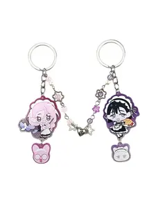 Alien Stage Magnetic Keychain Acrylic Charm Gift Bag Accessory, Anime Peripheral Chain Print, All Seasons, No Choking Hazard, Cute Charms Keychain, Keychain For Bags
