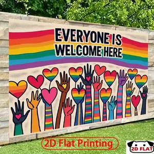 2D Flat Banner 1pc, Rainbow Pride Month Equality Backdrop Party Banner - Photography Backdrop - Photographic Cloth, suitable family celebrations general gatherings, holiday parties, photography studios, Party Decor,
