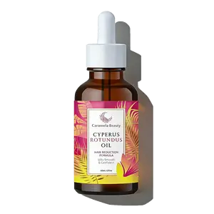 Caramela Beauty Cyperus Rotundus Oil - 60ml Natural Cyperus Rotundus Oil For Hair Removal, Moisturizing & Soothing Cyperus Oil For Reducing Body Hair Growth, Hair Removal Oil Ideal for All Skin Types