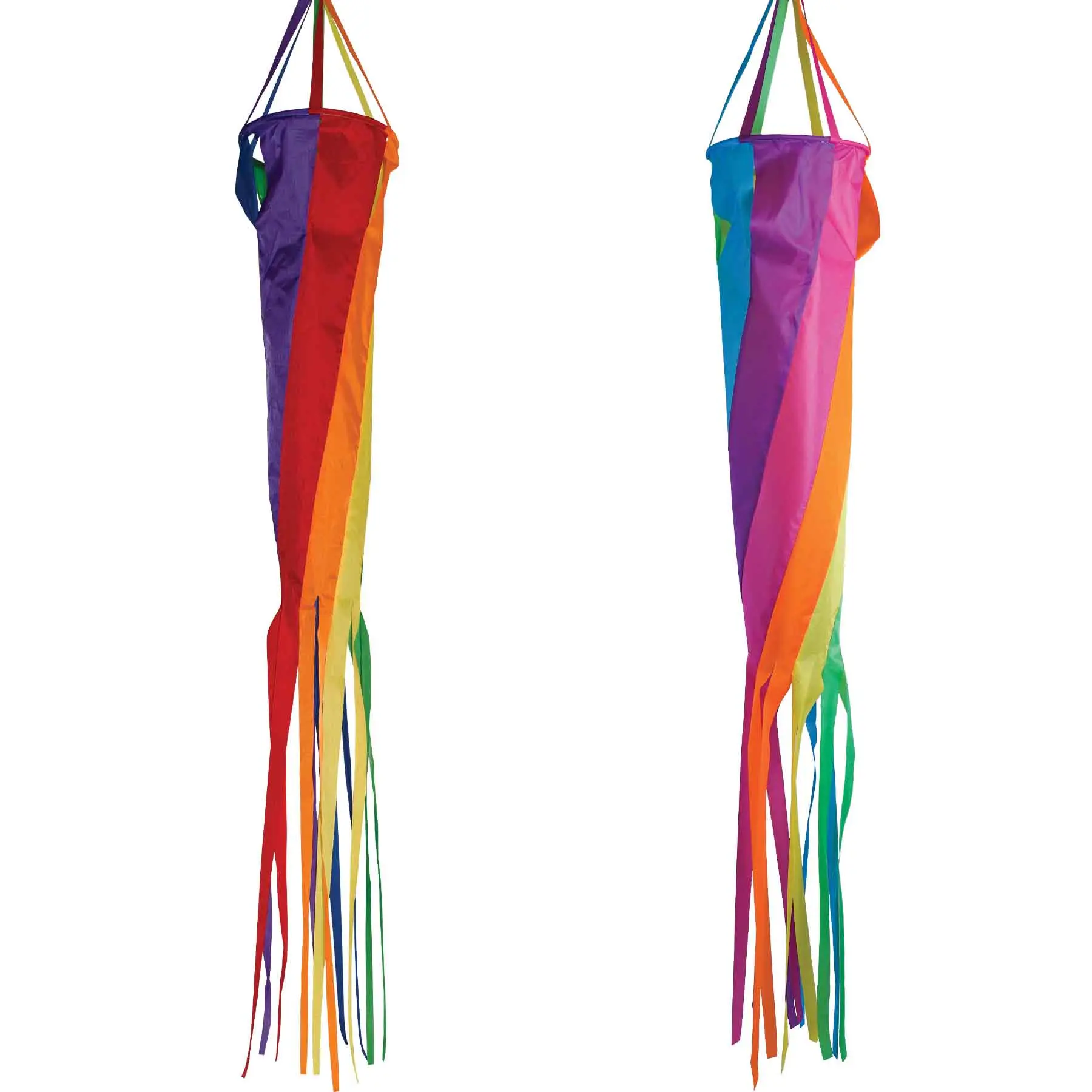 In the Breeze Spinsocks -- Colorful Spinning Windsocks for Outdoor Décor, Kite Line Laundry -- Bold, Applique Construction with Spinning Effect
