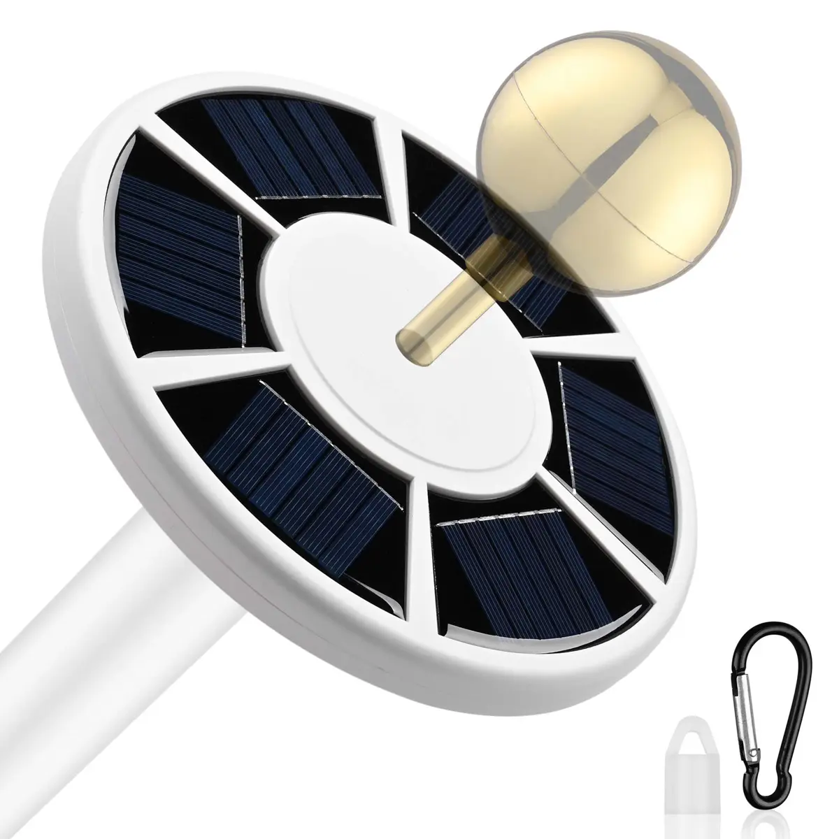 Yescom Solar Powered Flagpole LED Light for Yard Outdoor D9/16"