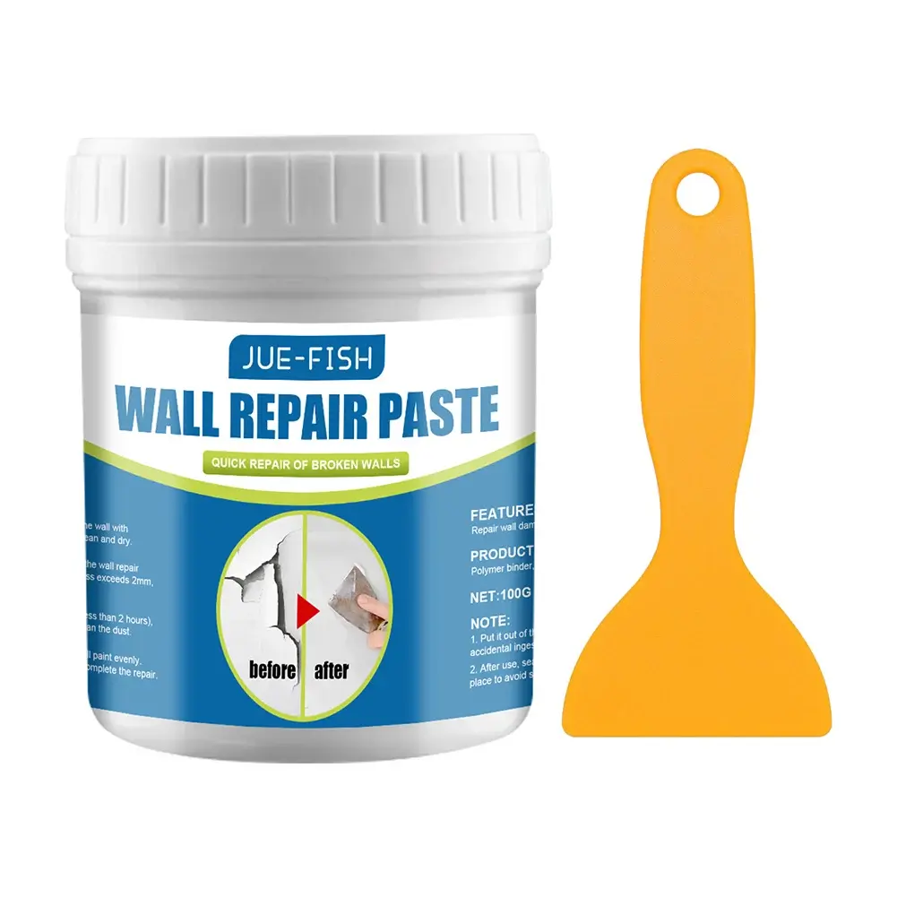 Wall Mending Agent Drywall Repair Kit - Quick Fix Paste for Cracks, Includes Scraper, 100/200G Multipurpose Wall Fixer for Easy Repairs NONE
