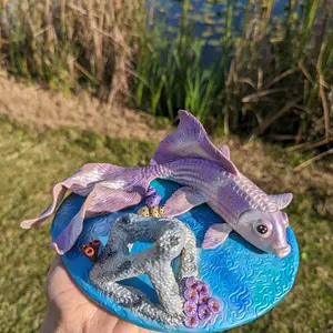 koi fish sculpture handmade art decoration