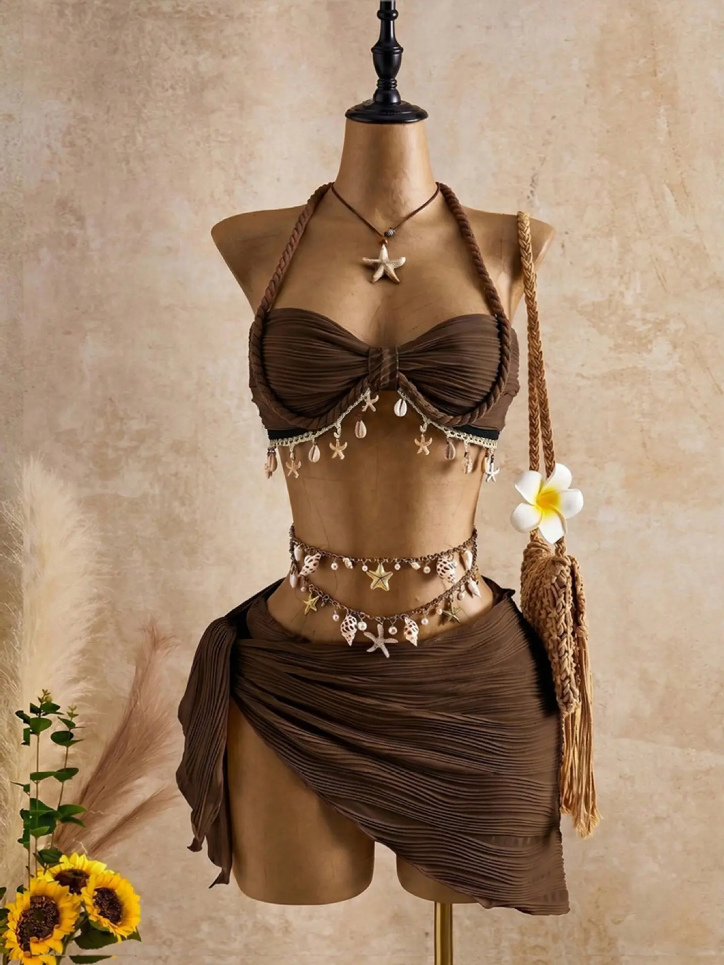 2026 New Women's Beach Vacation Three-Piece Swimsuit Set for E-commerce