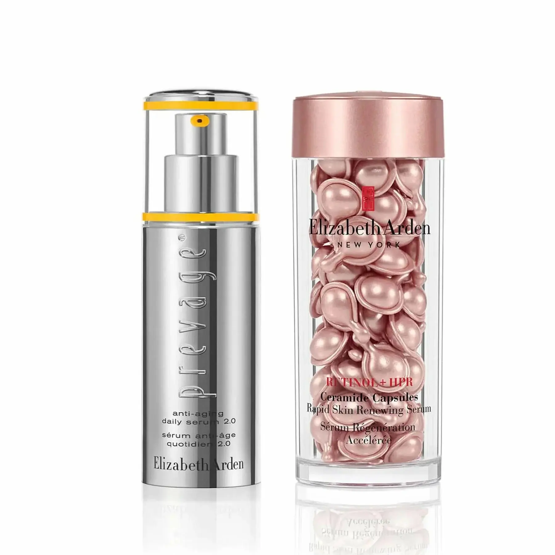 Elizabeth Arden Retinol + HPR Ceramide Capsules Serum and PREVAGE Anti-Aging Daily Serum 2.0 Duo