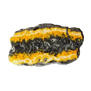 Bumble Bee Jasper Slab 4 x 2.25 in – Handcrafted by Southwest Crystals – Vibrant Natural Stone Display
