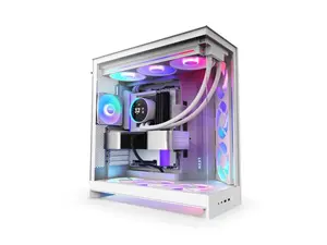 NZXT CM-H92FW-P1 SGCC Tempered Glass ATX Form Mid-Tower Computer Case, White