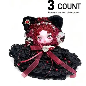 Rubber Doll Blind Box Clothes Set, 3 Pieces, Fits 17cm and 14cm Standing and Sitting Dolls, Birthday Gift, Party Gift, New Year Gift, Christmas Gift
