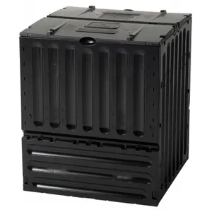 212 MAIN TDI Small Eco King Composter - 105gal, Black, Recycled PP, Snap Panels, Kitchen Use, Efficient Composting
