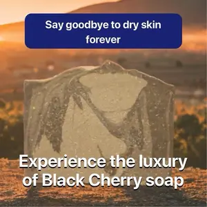 Black Cherry Moisturizing Goat Milk Soap 4.5 oz - Body Care Soap with Body Moisture, Skin Repair & Cleansing, Handmade, All Natural woman valentine