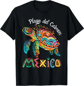 100% Cotton Playa Del Carmen Mexico Playa Souvenir T-Shirt