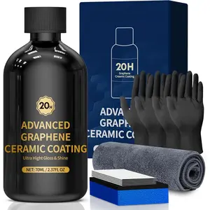 Ceramic Coating for , 20H Graphene Ceramic Coating for Auto Detailing, High Gloss Anti-Scratch Nano Coat Kit, 10  Hydrophbic Mirror  Protection (70ML)