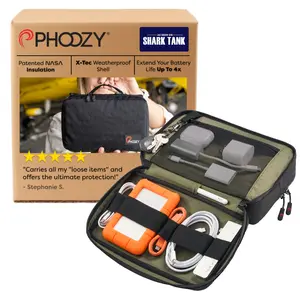 PHOOZY 2.8L Tech Capsule - Ultralight, Rugged Protection for Your Devices and Accessories. Weatherproof, Multi-Layer X-Tech Shell (Cosmic Black)