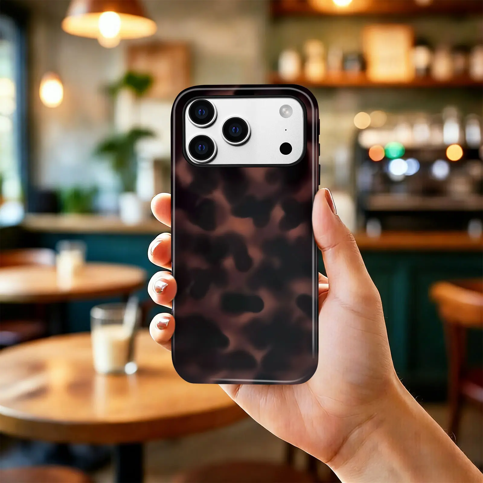 Amzfield MagSafe Magnetic Smartphone Case - Tortoise Shell, Leopard, Amber Prints - Cute Aesthetic 2-in-1 Hybrid TPU Shockproof Protection for Women’s Devices, Tech Accessories