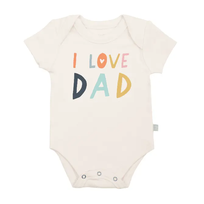 Organic graphic bodysuit | love dad  - perfect for new baby