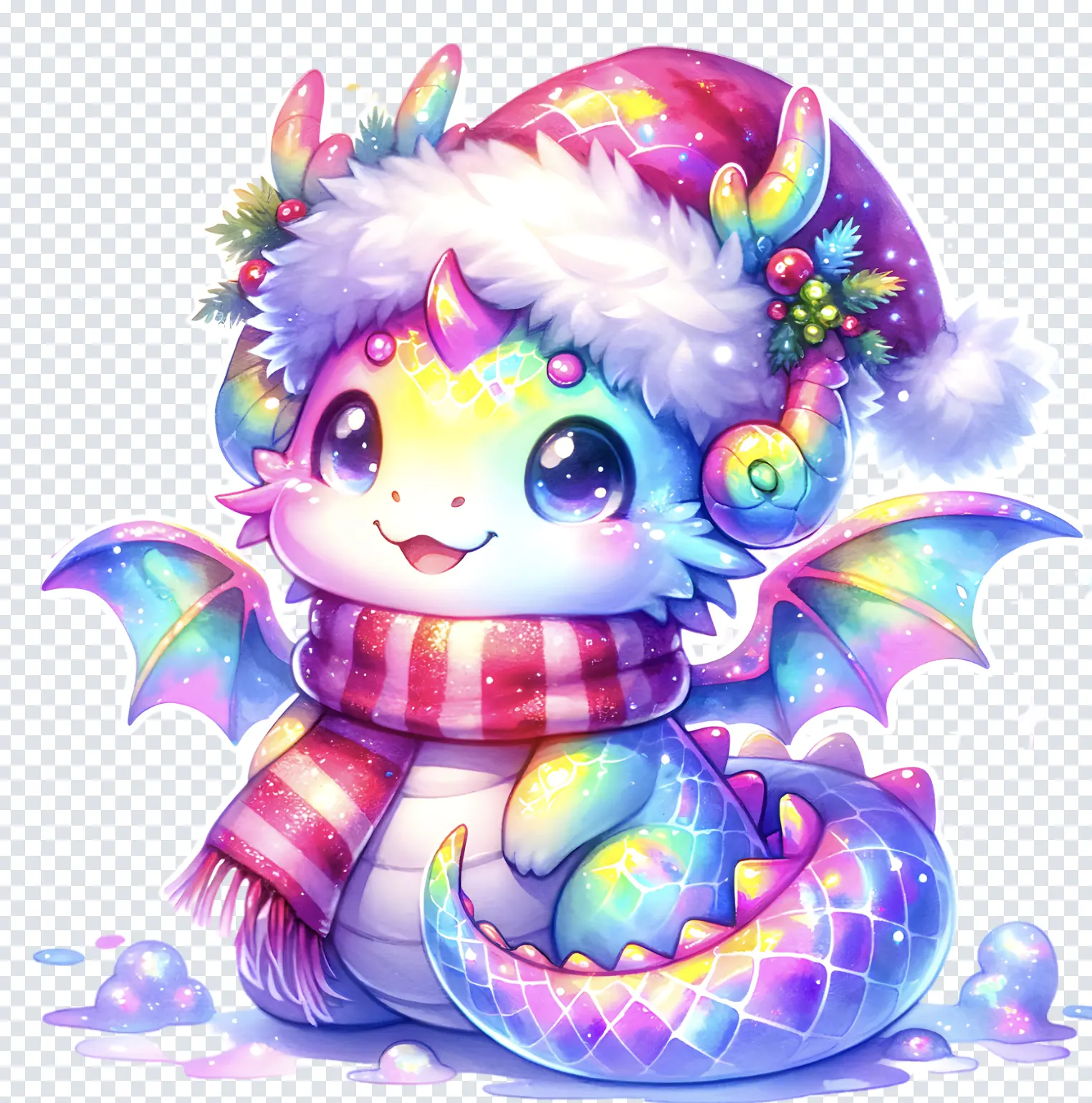 Kids Iridescent Christmas Characters Gangsheet | DTF Heat Transfers