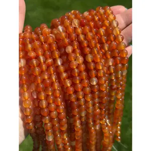 New Moon Beginnings Carnelian Bead Strand - Natural Beads in Brown Color
