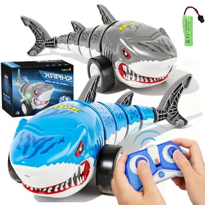 Remote Control Shark Toy for Remote Control Enthusiasts, Hobby RC Car, Shark RC Car Toy with Light & 360°Rolling Turns Cool Outdoor Toys
