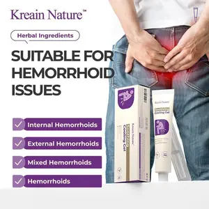Kreain Nuture 4 Professional Hemorrhoid Gel with Botanical Extracts: Formulated with Carthamus Seed, Scutellaria Baicalensis, and Purple Daisy to Soothe and Eliminate Hemorrhoids.