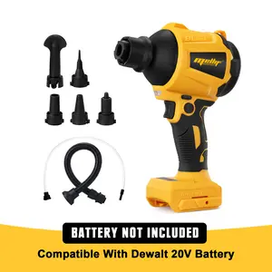 Cordless Air Pump Air Duster Compatible With Dewalt Battery(Tool Only), Handheld Brushless Compressed Air Mattress Pump Air Blower w/ 3 Speeds & 7 Nozzles & 336MPH for Home Cleaning, Outdoor Inflator Power Tool