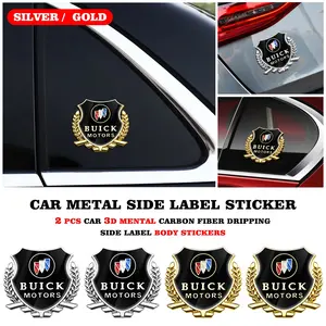 3D Metal Car Logo Sticker, Rear Trunk Decoration Decal, Customizable Auto Emblem Badge, Durable Vehicle Accessory for Buick