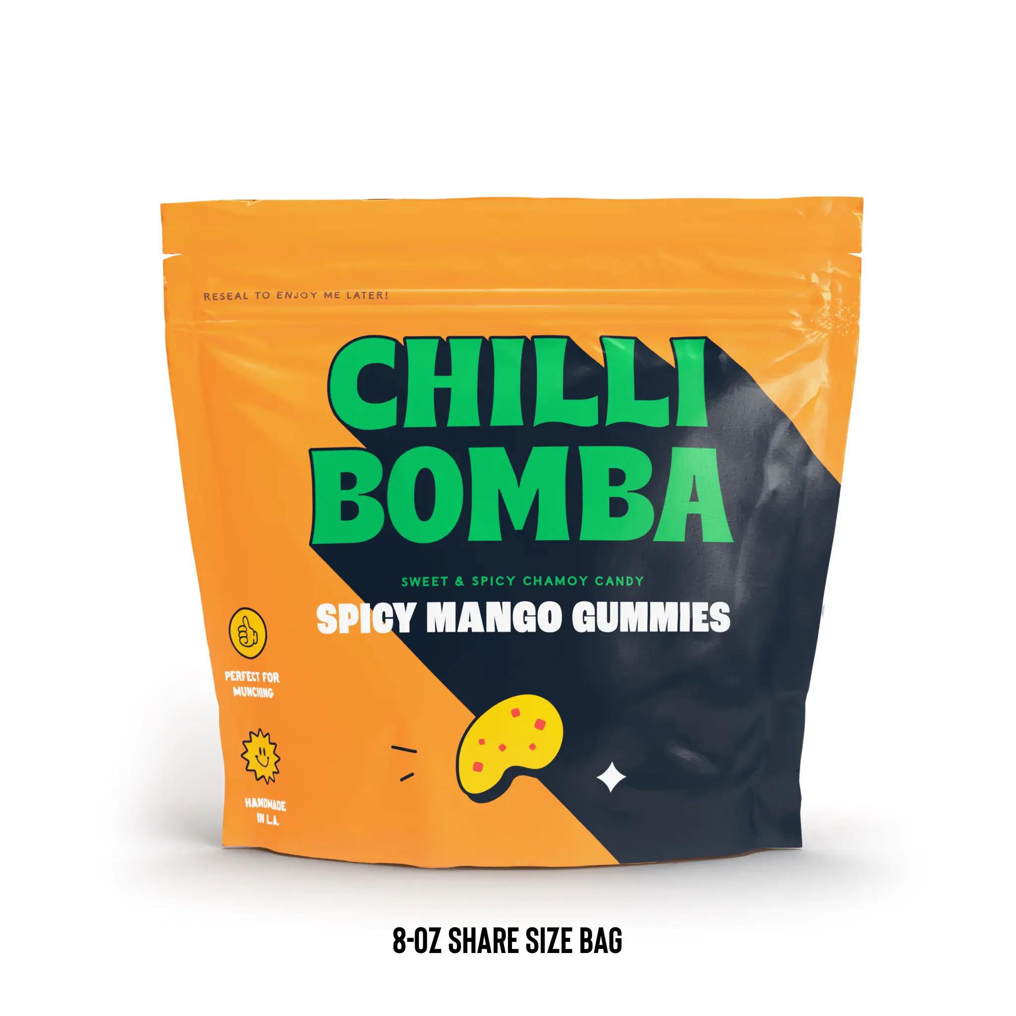 Spicy Mango Gummy Snacks - 8oz Chewy Tangy Chilli Bomba Chamoy Candies (Bestseller)